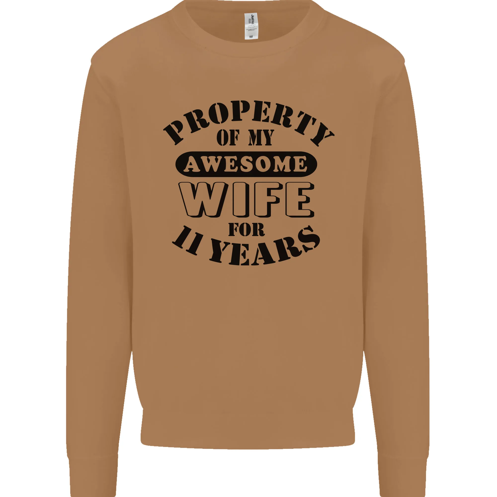 11th Wedding Anniversary 11 Year Funny Wife Mens Sweatshirt Jumper