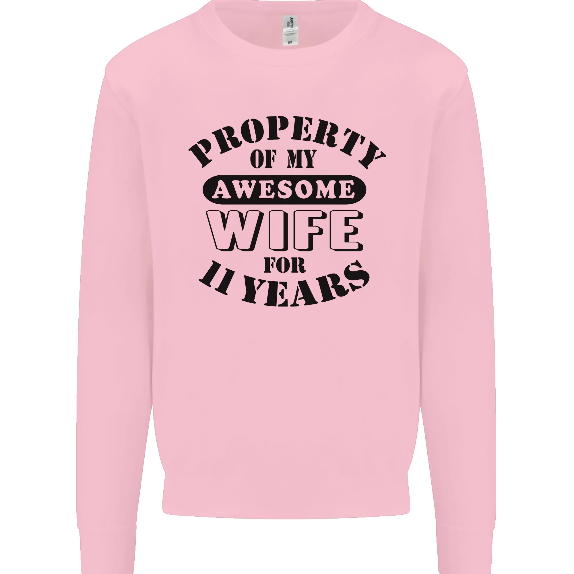 11th Wedding Anniversary 11 Year Funny Wife Mens Sweatshirt Jumper