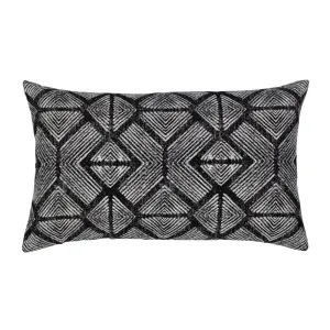 12" x 20" Elaine Smith Pillow  Bakuba Ebony