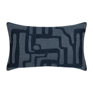 12" x 20" Elaine Smith Pillow  Noble Indigo