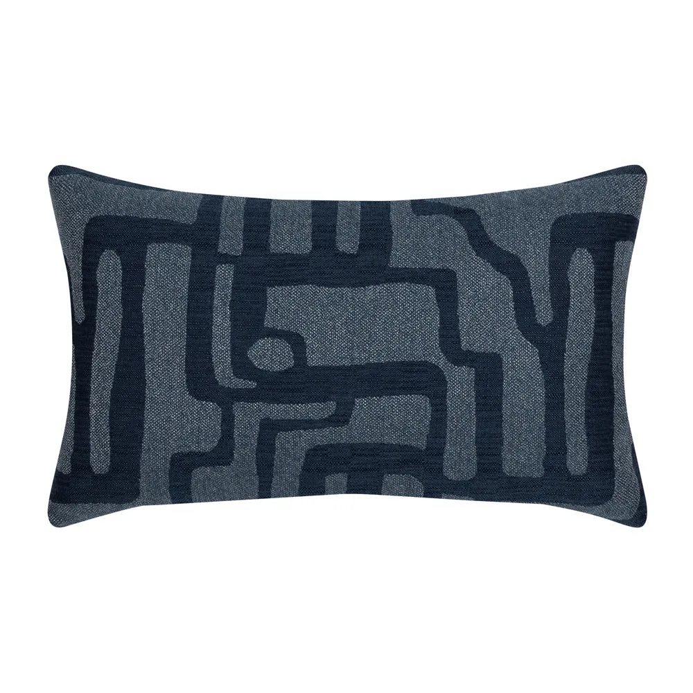 12" x 20" Elaine Smith Pillow  Noble Indigo