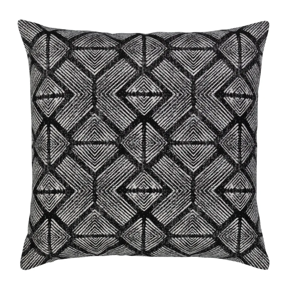 20" Square Elaine Smith Pillow  Bakuba Ebony