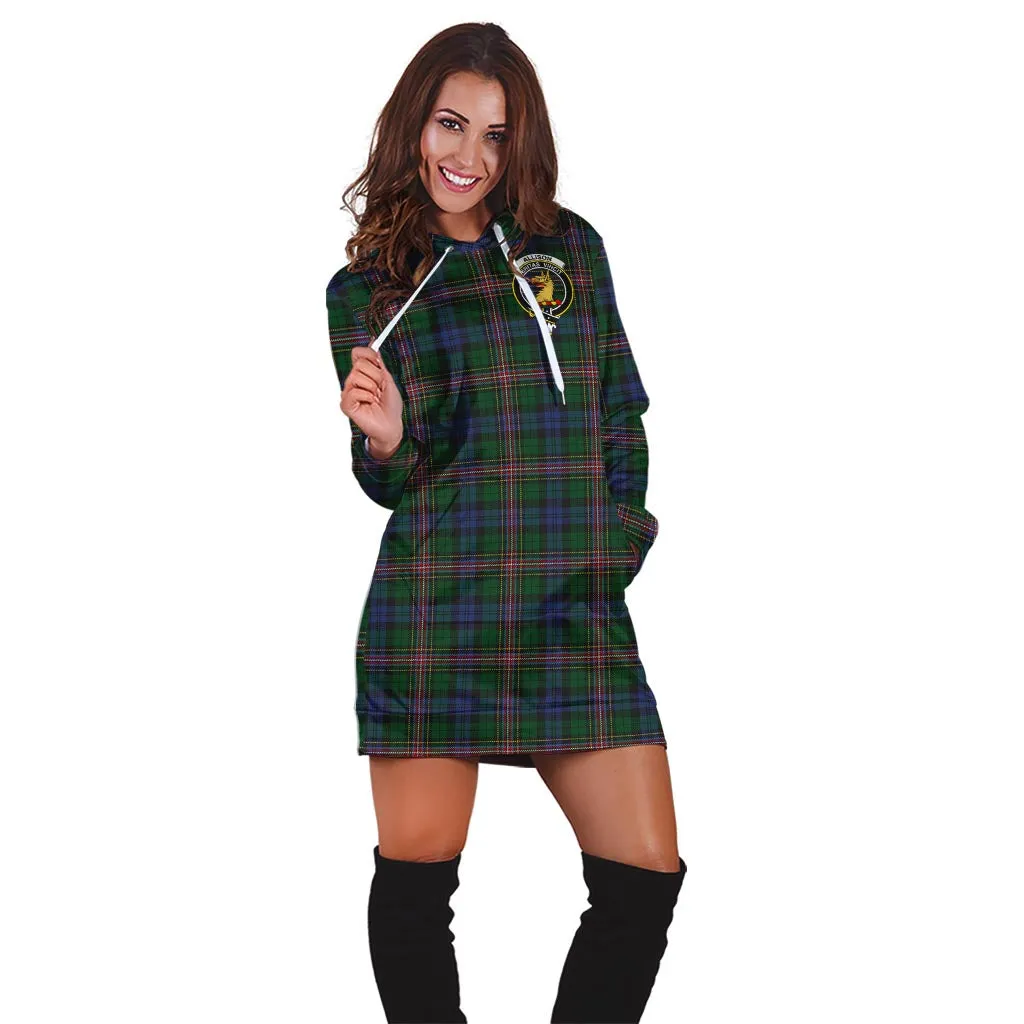 Allison Tartan Hoodie Dress with Family Crest