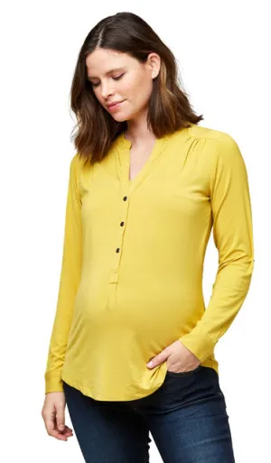 Amelie Maternity & Nursing Top in Ochre