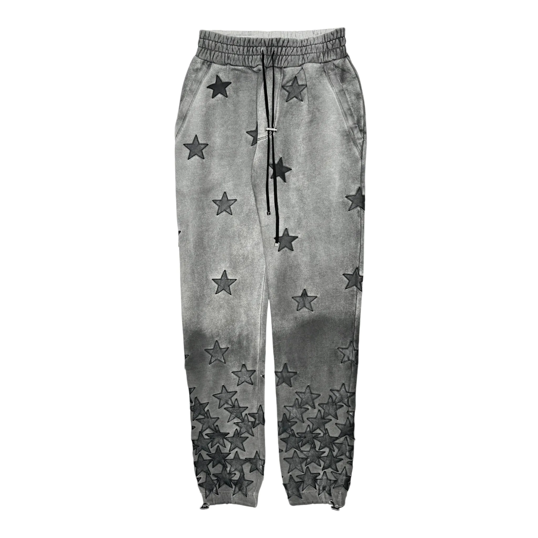 Amiri x Chemist Leather Star Patch Sweatpants Heather Grey