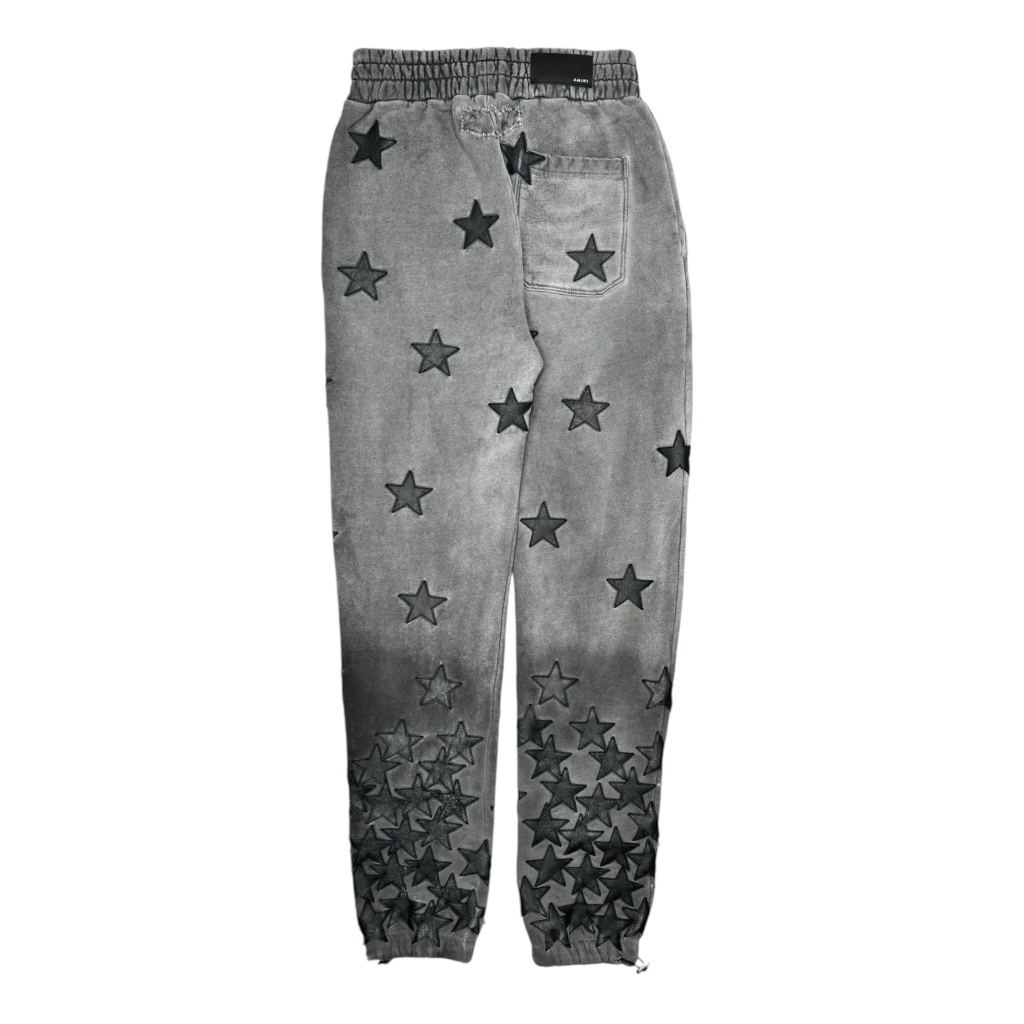 Amiri x Chemist Leather Star Patch Sweatpants Heather Grey