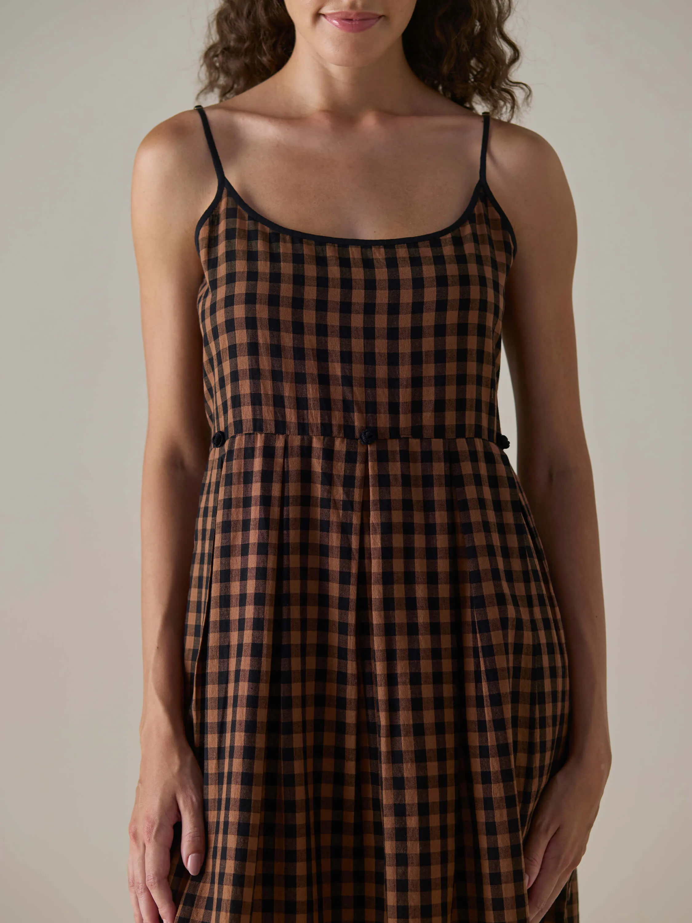 Auburn Check Slip Dress