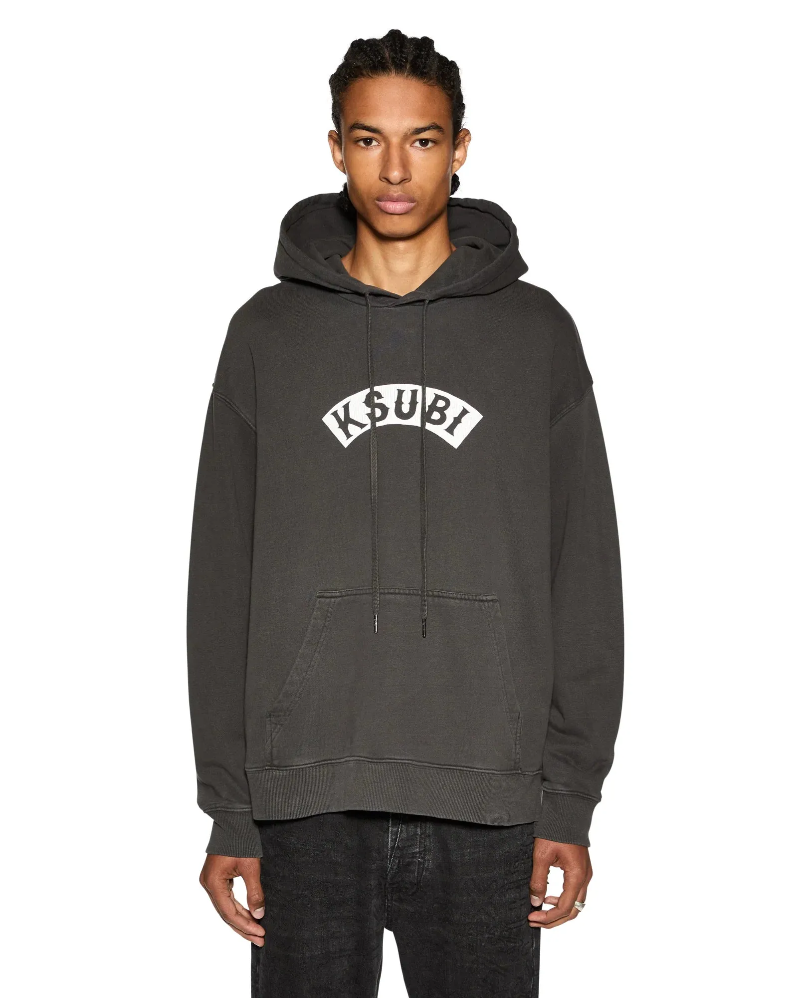 Baddies Biggie Hoodie (Faded Black) - MFA24FL018