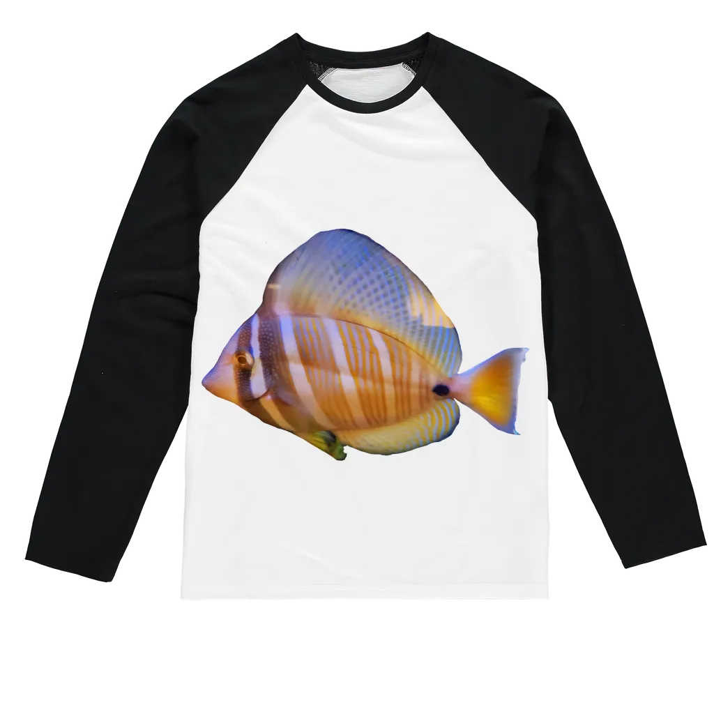 Beautiful Colored Fish Sublimation Baseball Long Sleeve T-Shirt