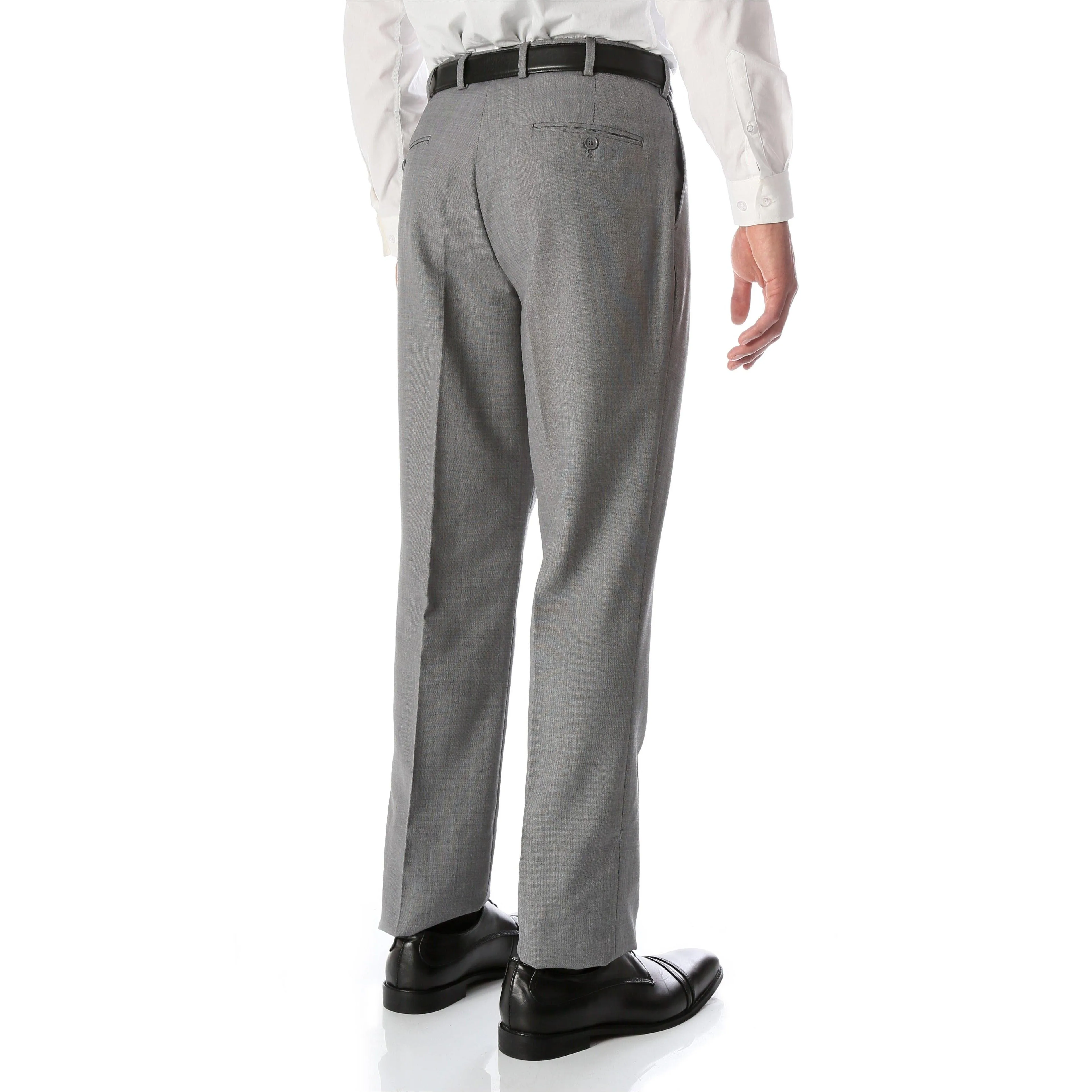 Ben Light Grey Wool Blend Modern Fit Traveler Pants