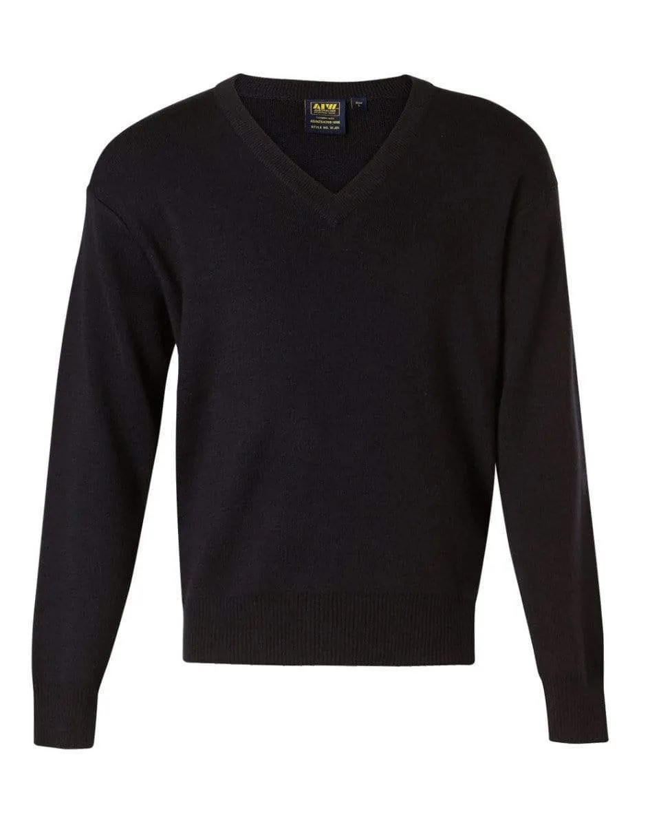 BENCHMARK V Neck Wool/Acrylic Knit Jumper WJ01