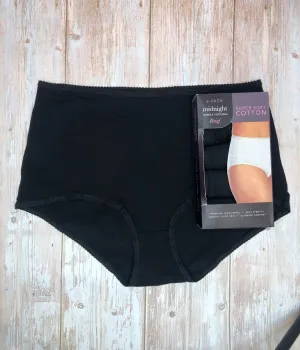 Black 5 Pack Super Soft Cotton Rich Full Briefs