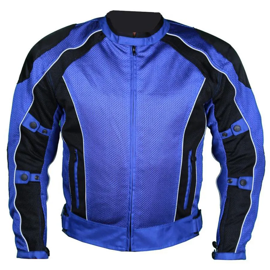 Blue Summer Joy Motorcycle Mesh Jacket