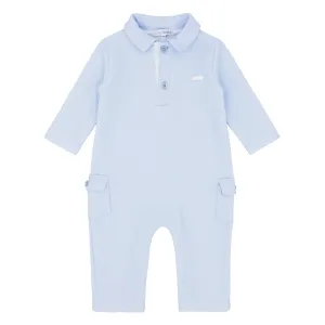 Blues Baby blue quilted dungaree