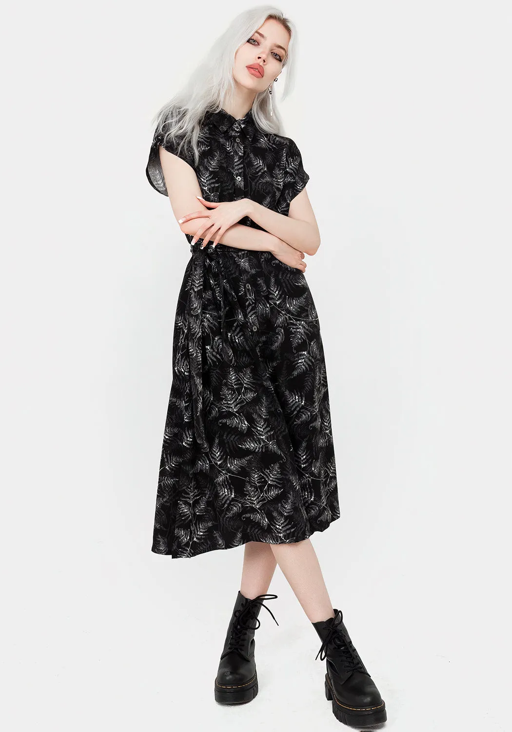 Bracken Tie Waist Midi Shirt Dress