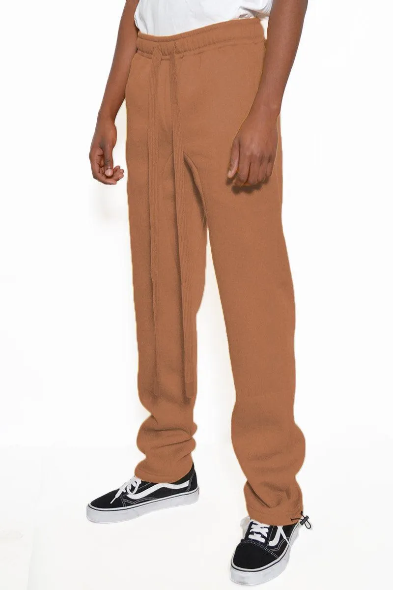 Brown Tshirt Ankle Toggle Sweatpants Set