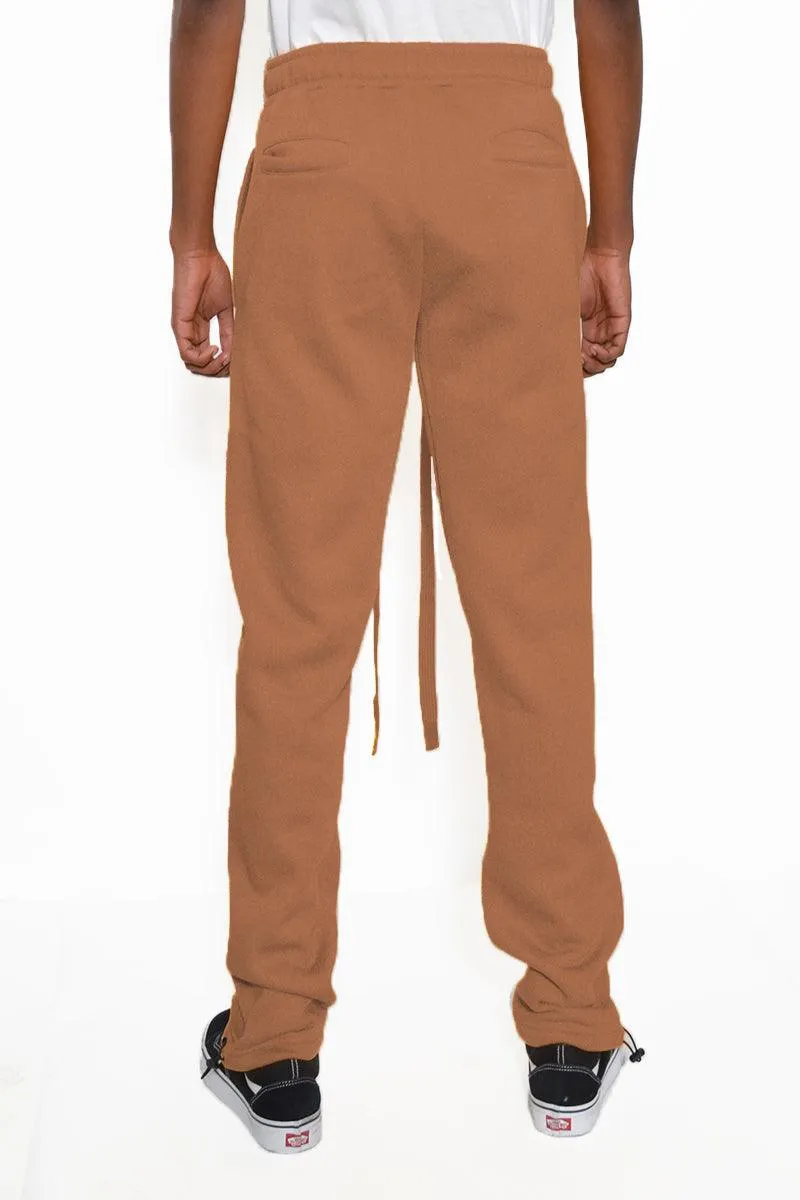 Brown Tshirt Ankle Toggle Sweatpants Set