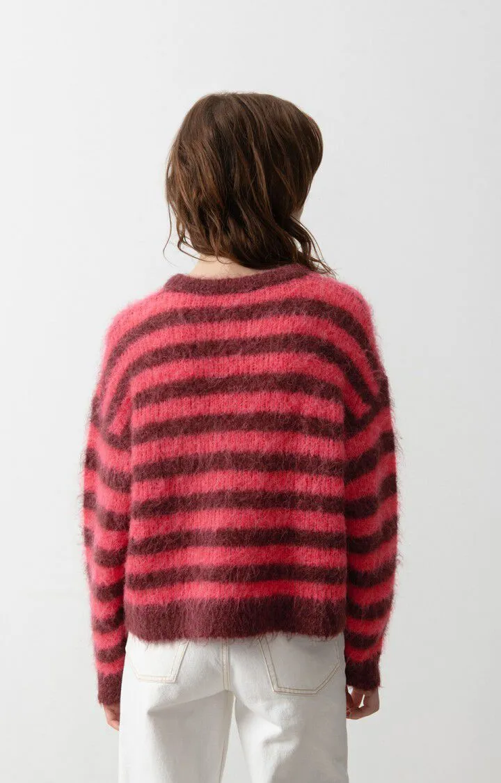 Bymi Jumper - Burgundy & Hortensia Striped