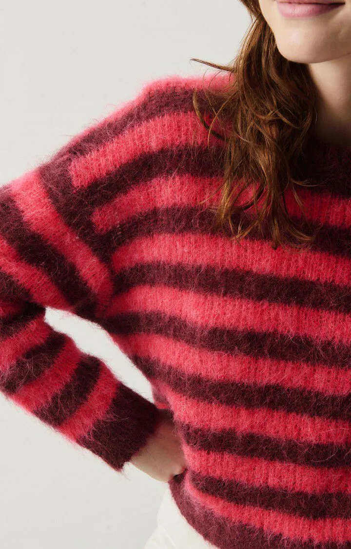 Bymi Jumper - Burgundy & Hortensia Striped