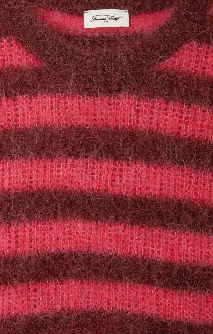 Bymi Jumper - Burgundy & Hortensia Striped