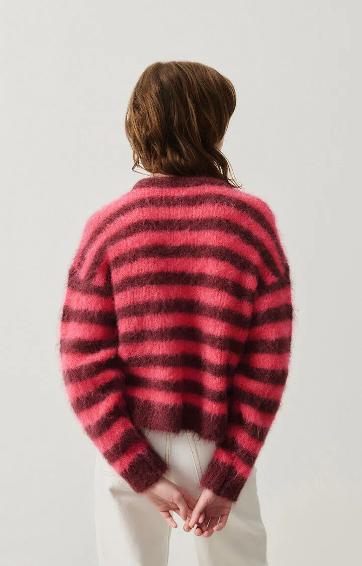 Bymi Jumper - Burgundy & Hortensia Striped