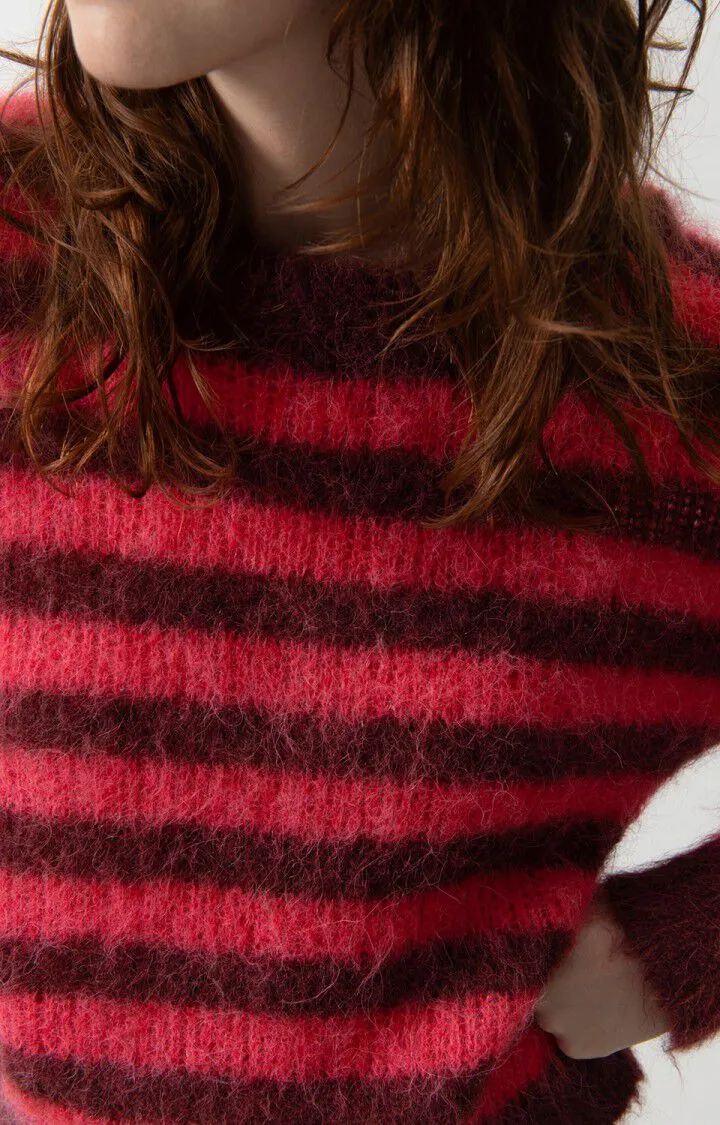 Bymi Jumper - Burgundy & Hortensia Striped