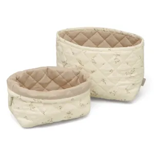 Cam Cam Copenhagen, 2 Quilted Storage Baskets, Ashley Latte