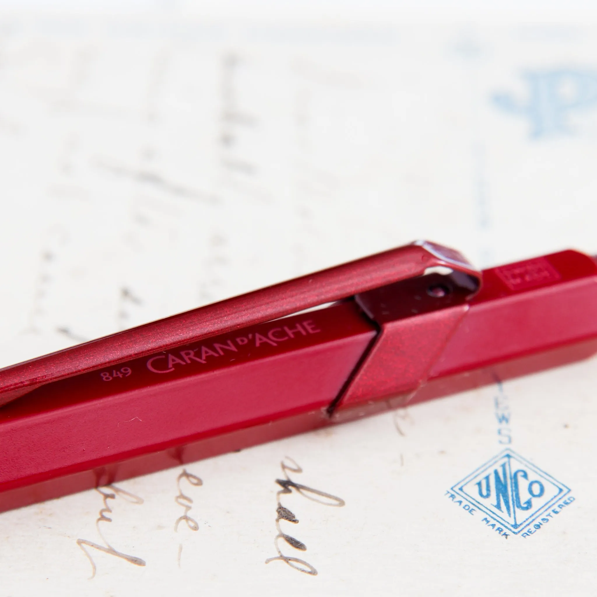 Caran d'Ache 849 Claim Your Style Garnet Red Ballpoint Pen