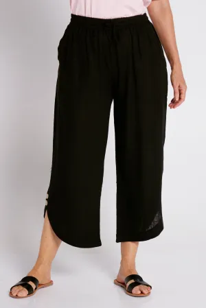 Cartia Linen Pants - Black