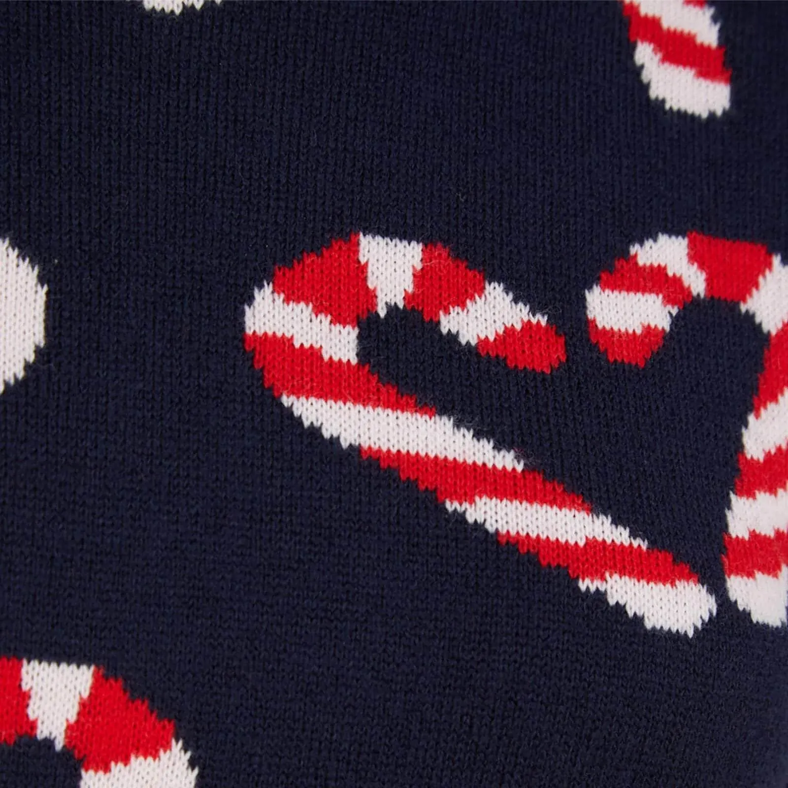 Christmas Love Candy Cane Junior Christmas Jumper - Navy