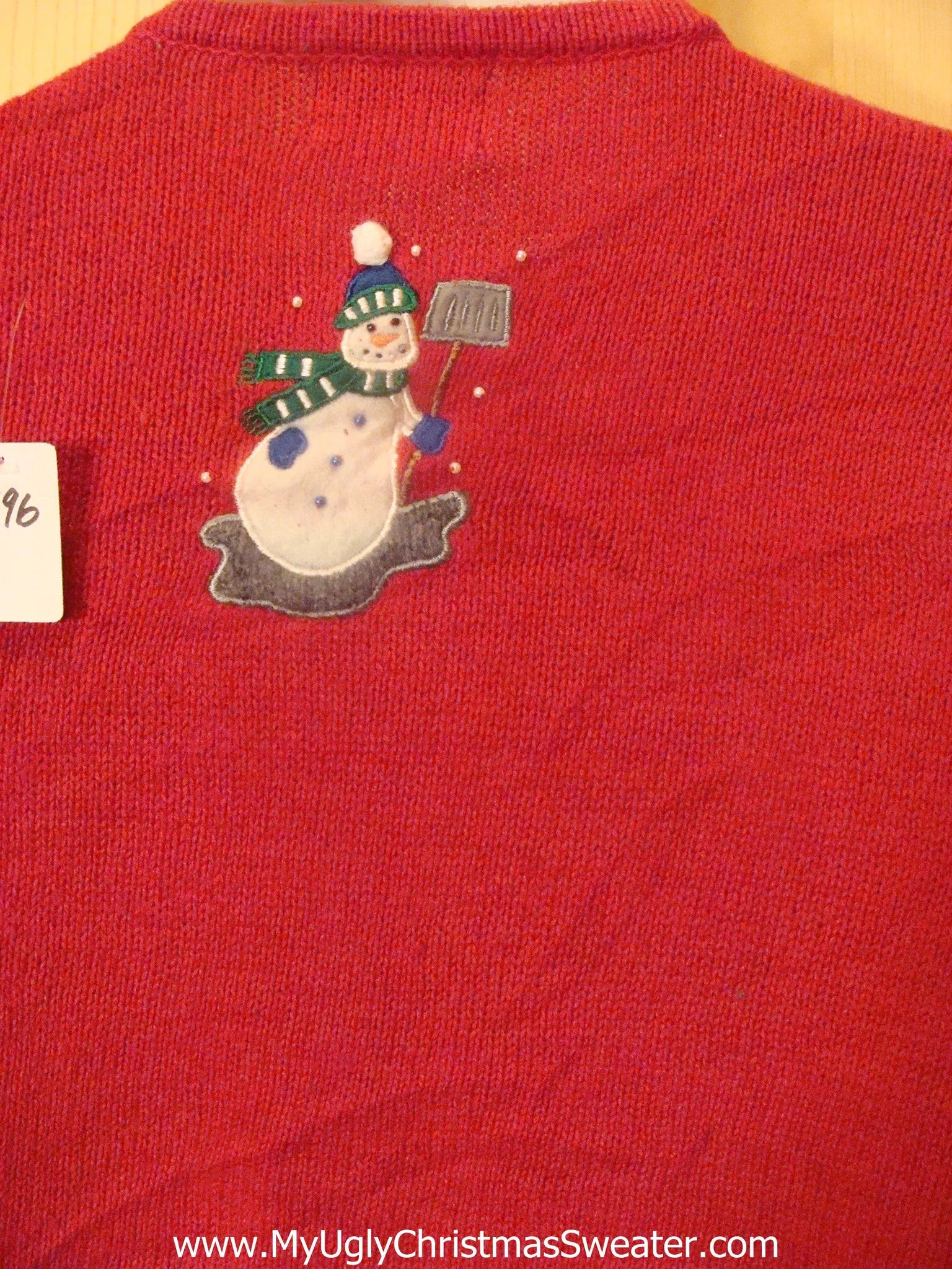 Christmas Sweater Jumper with Snowmen on the Front and Back