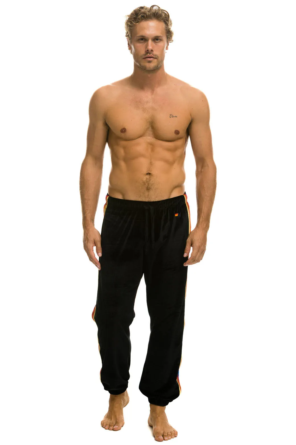 CLASSIC VELVET SWEATPANTS - BLACK