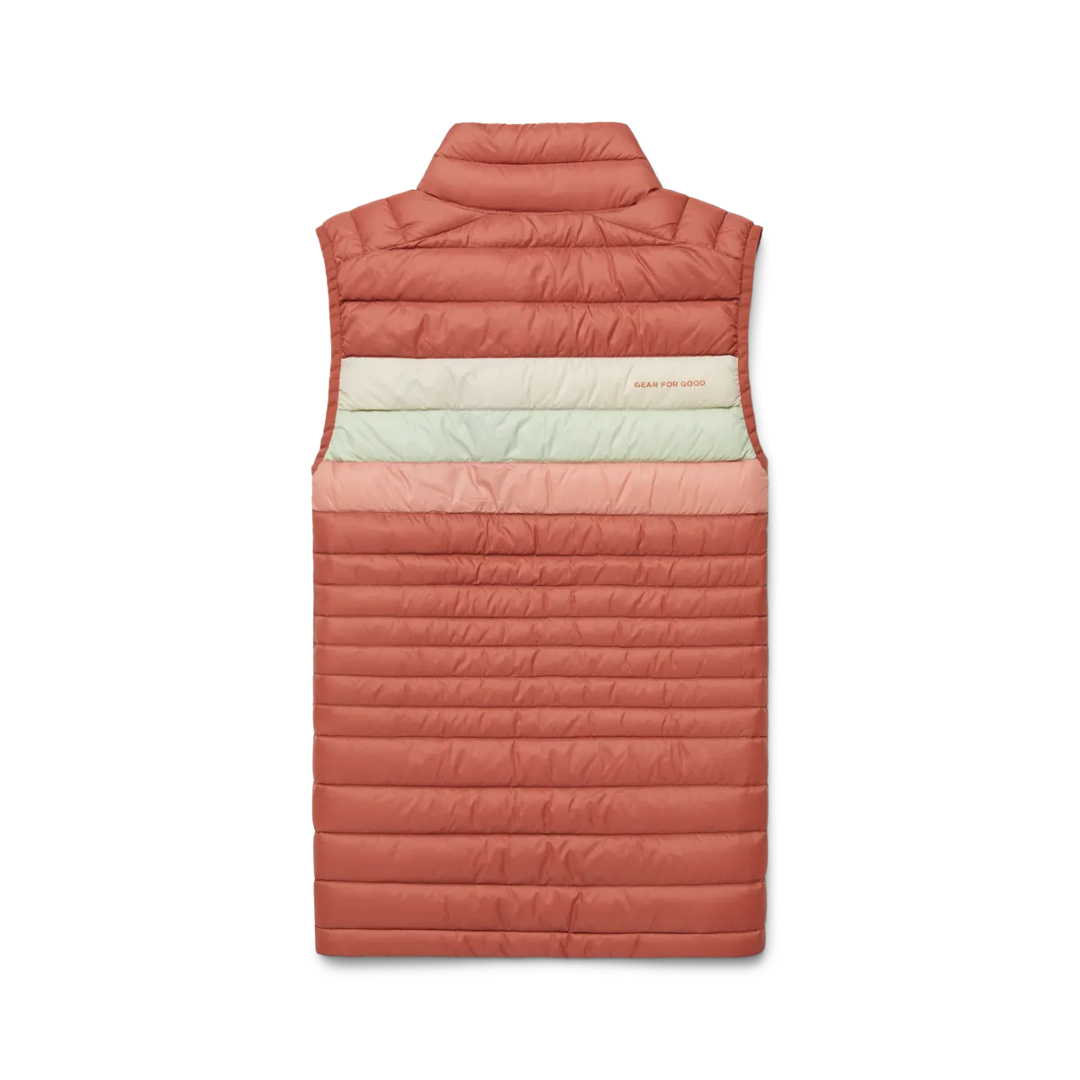 Cotopaxi Women&#x27;s Fuego Down Vest Faded Brick Stripes | Buy Cotopaxi Women&#x27;s Fuego Down Vest Faded Brick Stripes here | Outnorth