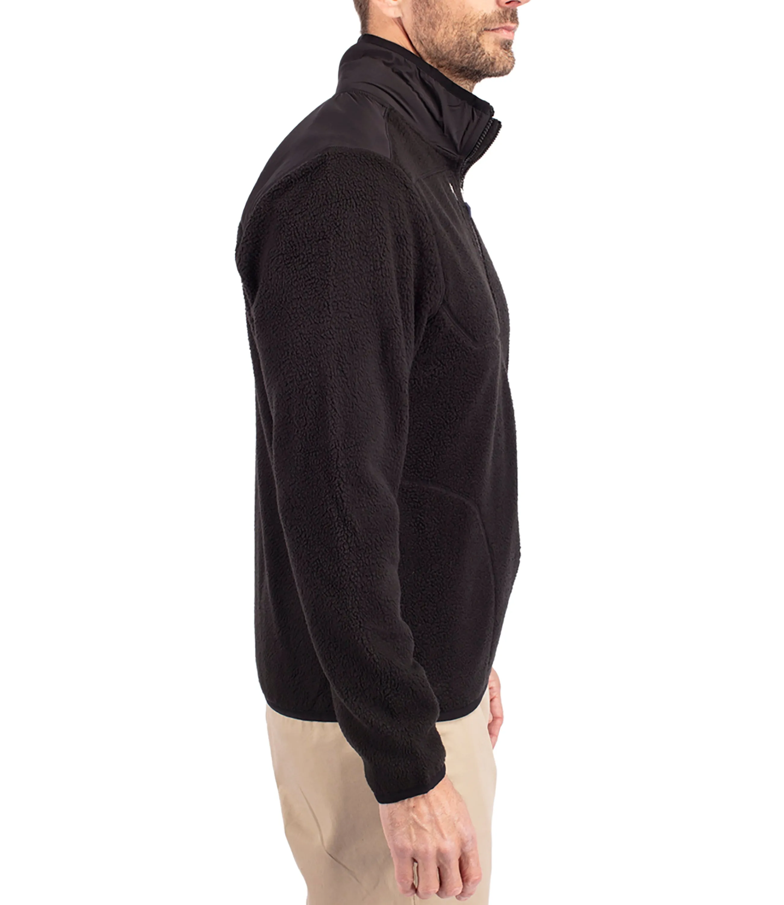 Cutter & Buck Cascade Eco Sherpa Mens Big & Tall Fleece Jacket