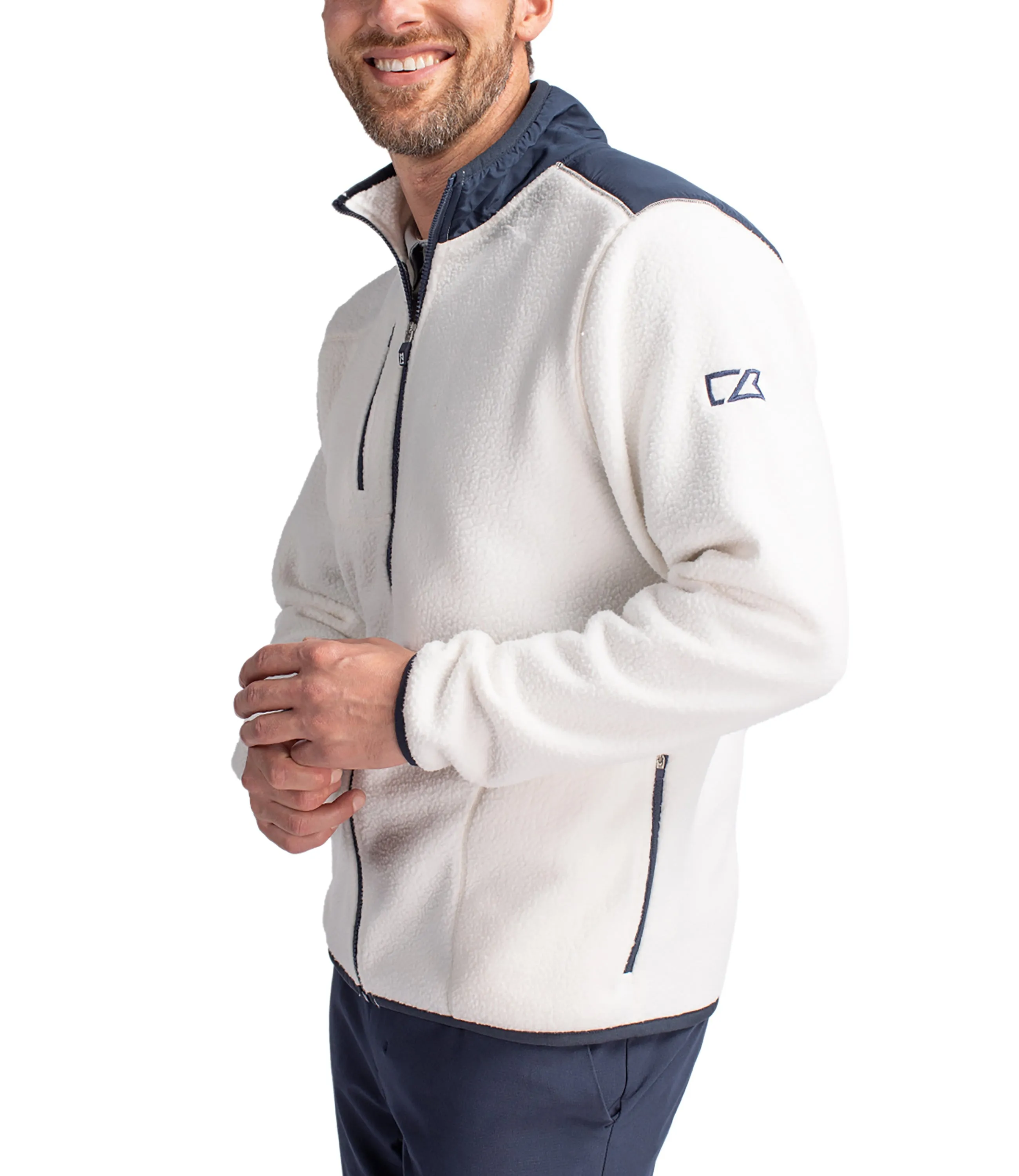 Cutter & Buck Cascade Eco Sherpa Mens Big & Tall Fleece Jacket