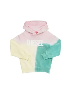 Diesel Kids   Color block cotton sweatshirt hoodie 