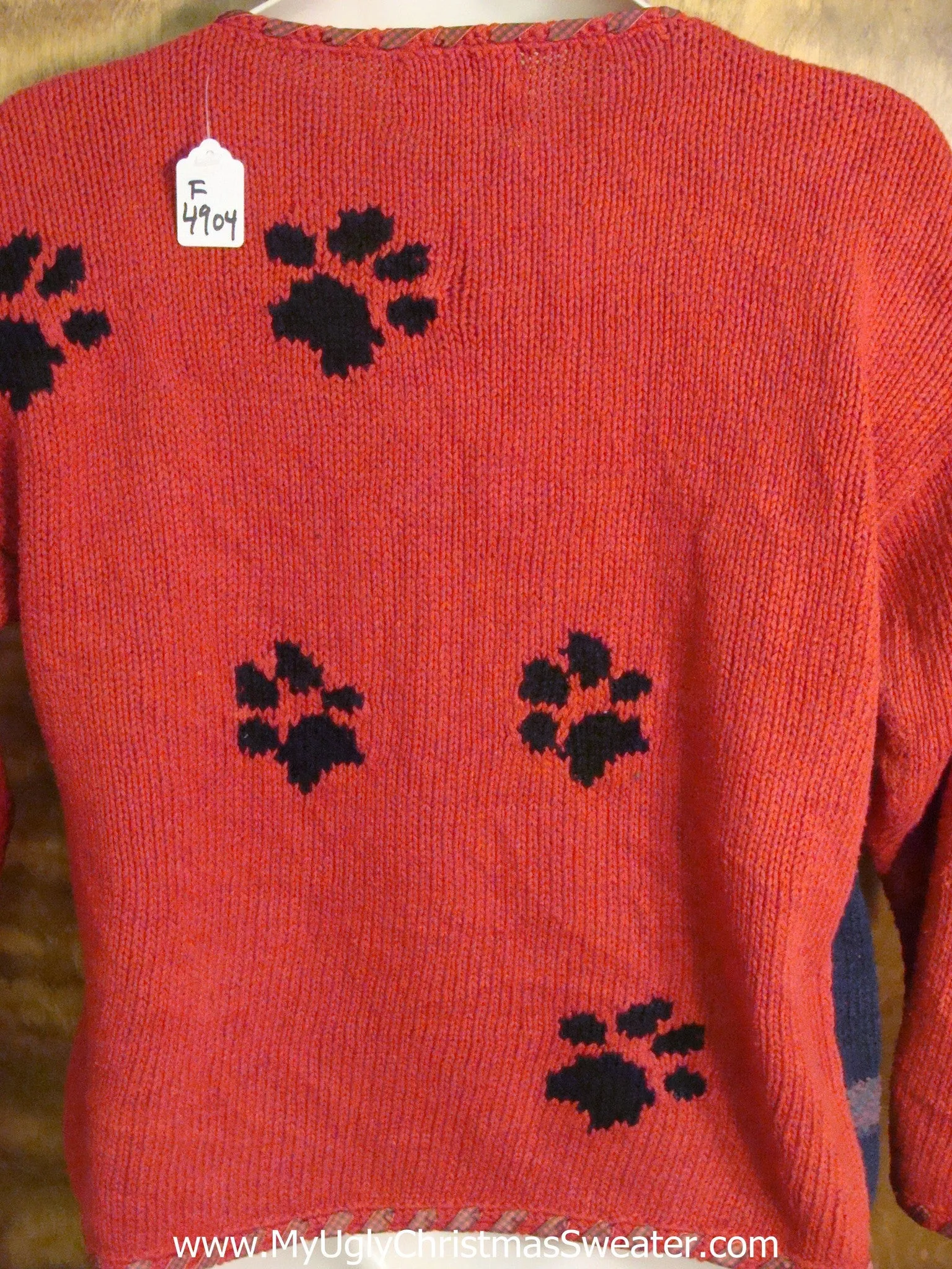 Dogs by the Tree Ugly Christmas Sweater