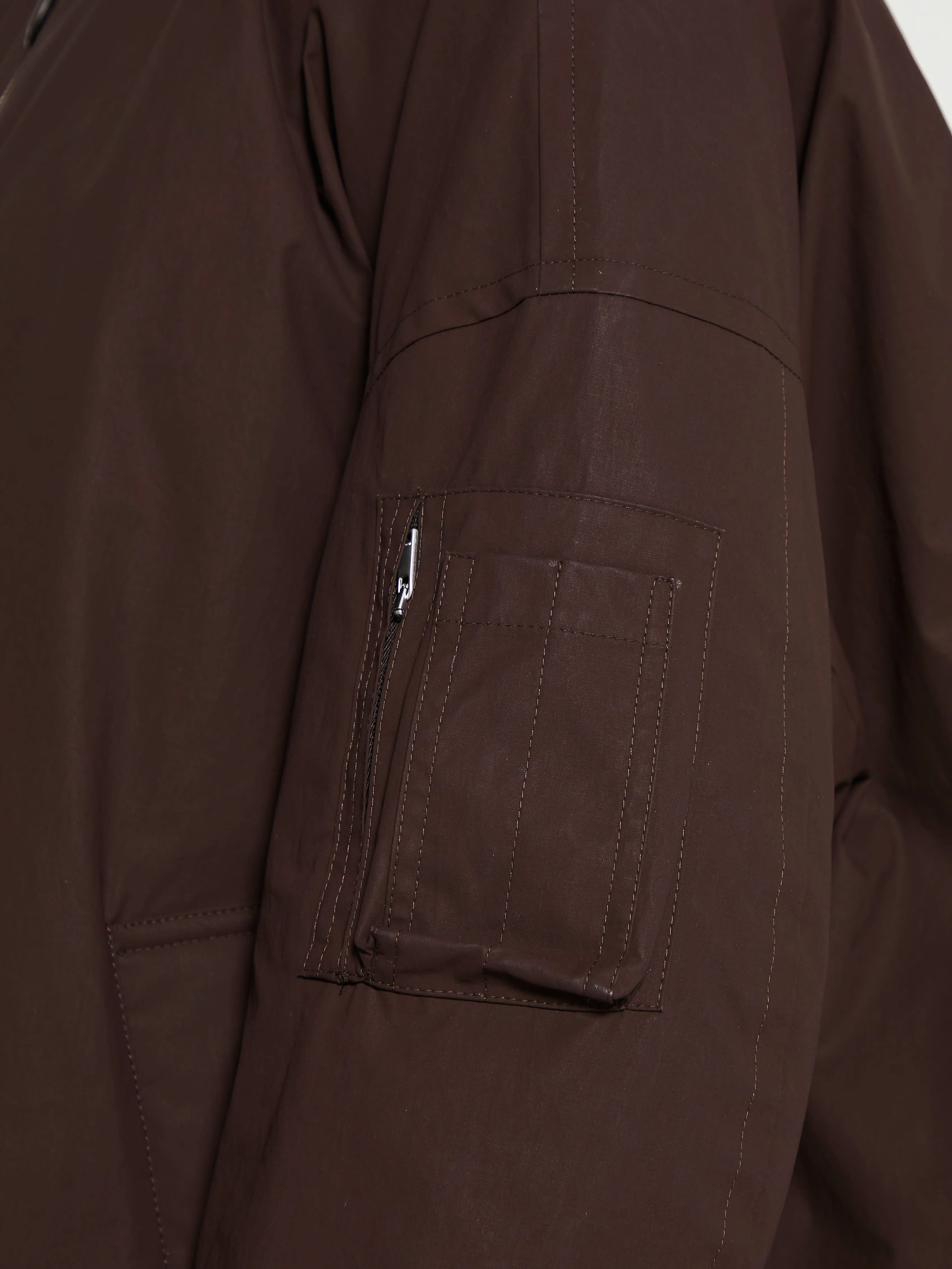 Down Coat in Chocolate