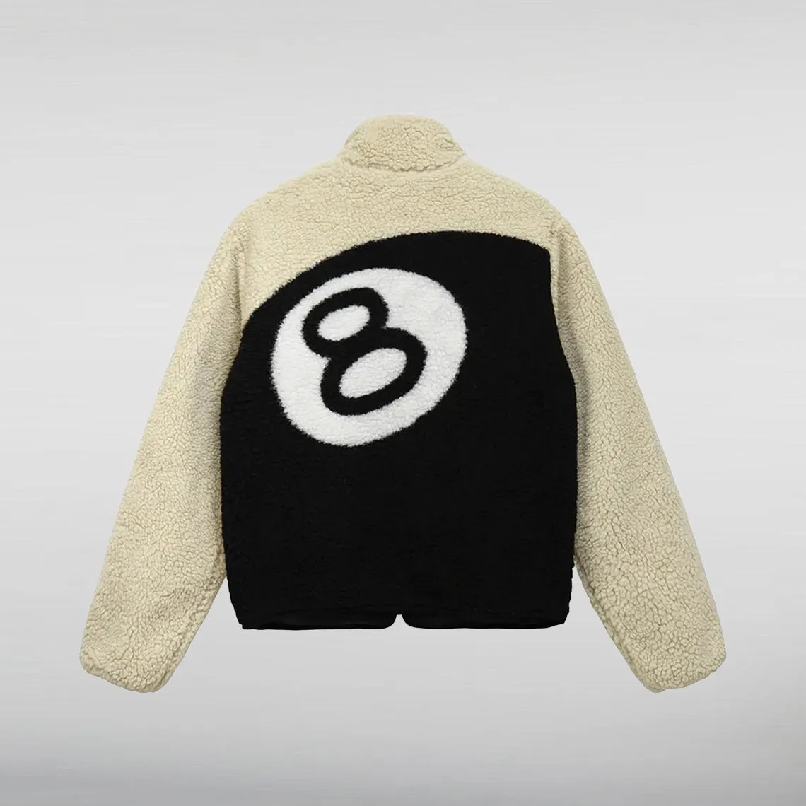 Dual tone Stussy 8 Ball Sherpa Jacket