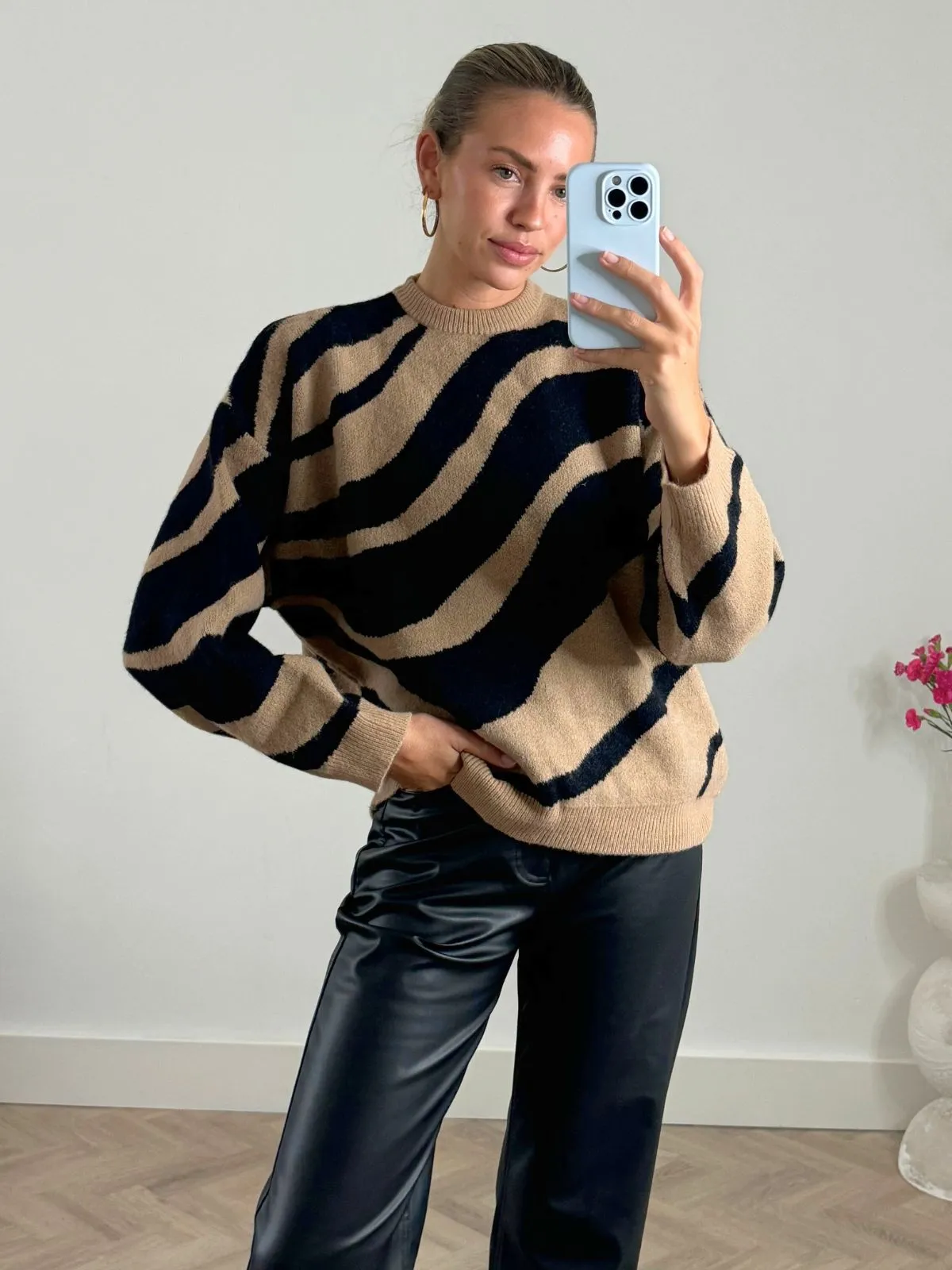 Dylan Zebra Print Jumper in Neutral