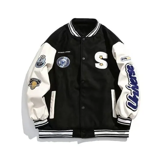 Embroidered Baseball Uniform Jacket