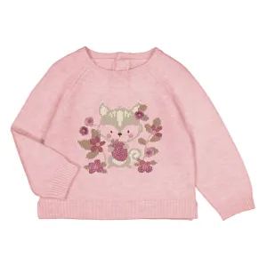 Floral Squirrel Sweater