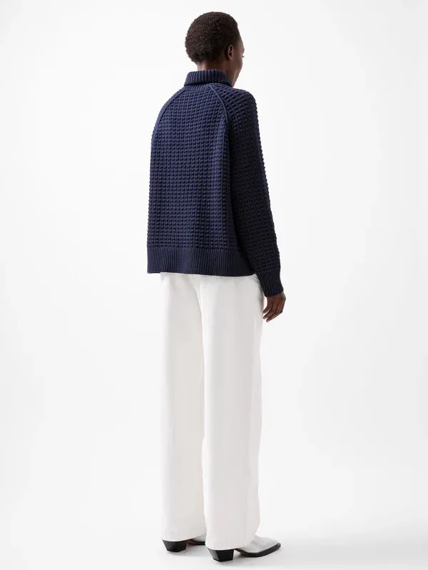 French Connection Keya Popcorn Mozart Jumper-Marine-78LZI