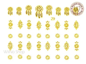 Gold Dreamcatcher Adhesive Nail Art Sticker - 1 pc (J29)