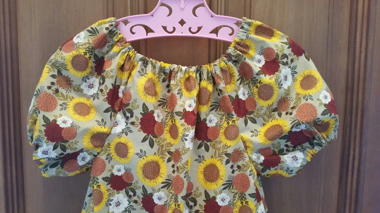 Golden Sunflower Autumn/Thanksgiving Dress