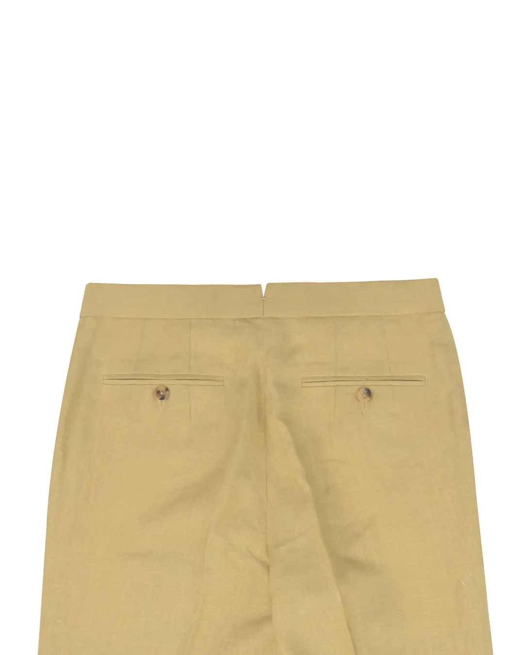 Goldish Yellow Linen Dress Pant