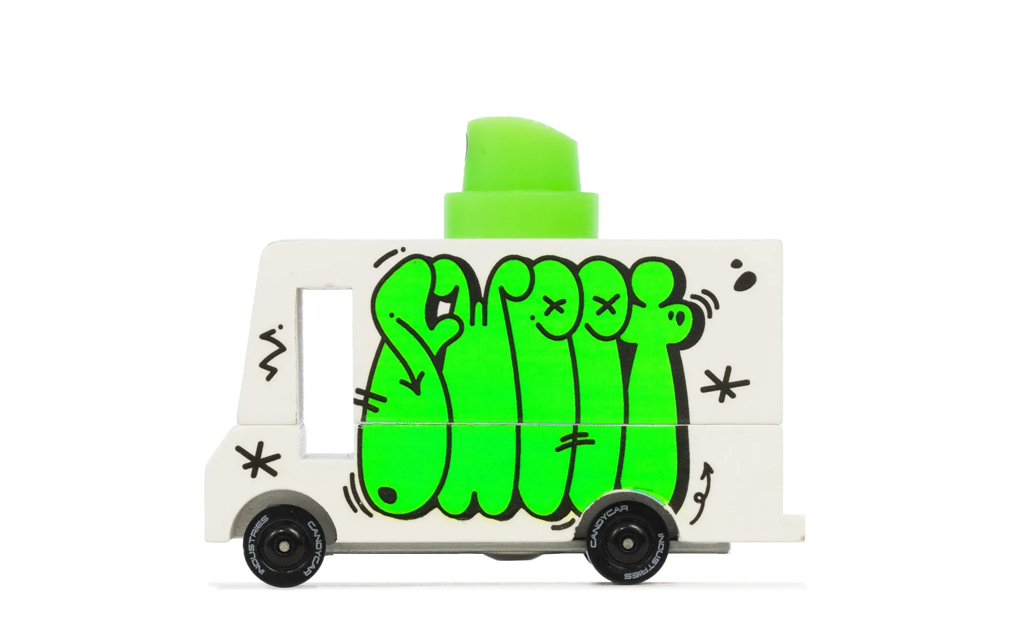 Graffiti Green Van