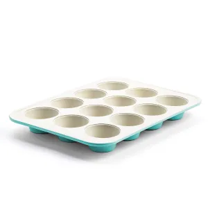 GreenLife Ceramic Nonstick Muffin Pan | Turquoise