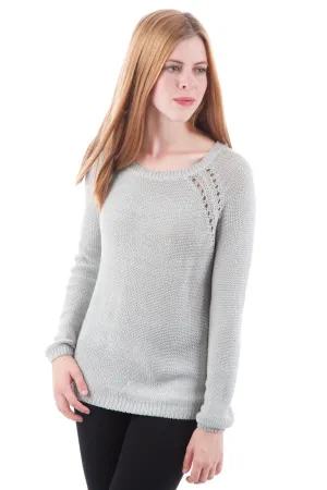 Grey Long Sleeve Knitted Jumper