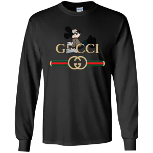 Gucci Mickey T-shirt Men Long Sleeve Shirt